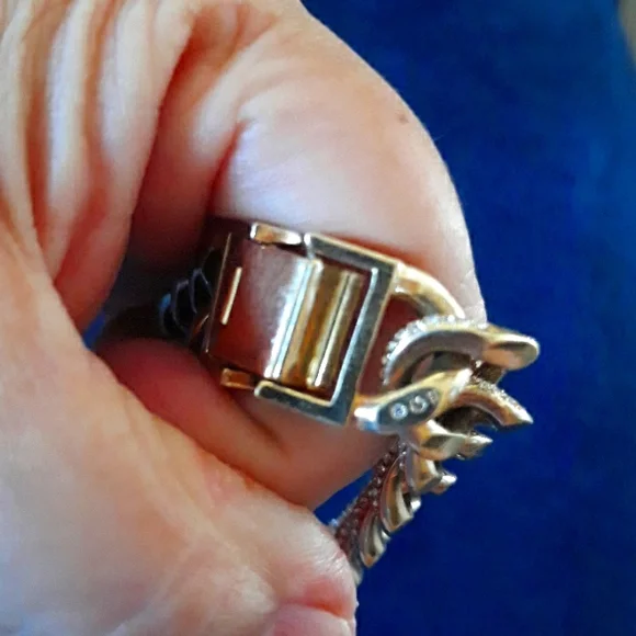 Nadri Bracelet Pave Crystals Authentic 7.5 long. Trendy Links HTF! - Picture 15 of 16